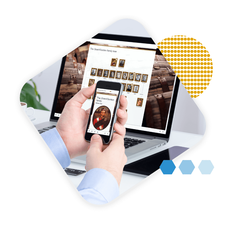 William Grant and Sons Corporate Induction on a Laptop and Mobile Device